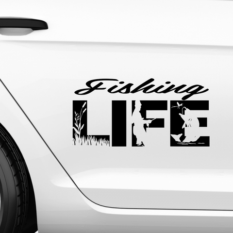 Fishing Life Aufkleber - Beispielansicht