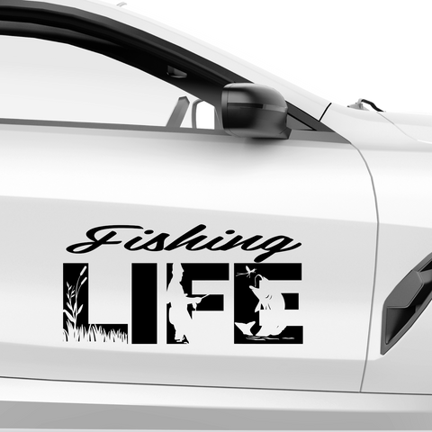 Fishing Life Aufkleber - Beispielansicht