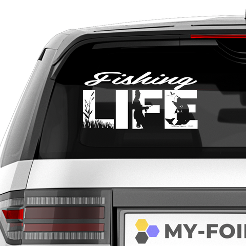 Fishing Life Aufkleber - Beispielansicht