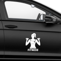 Fitness Frau Aufkleber 1 - Beispielansicht