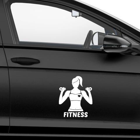 Fitness Frau Aufkleber 1 - Beispielansicht