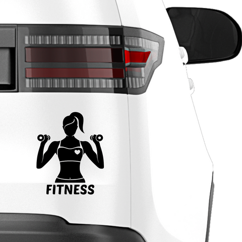 Fitness Frau Aufkleber 1 - Beispielansicht