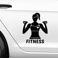 Fitness Frau Aufkleber 1 - Beispielansicht