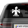 Fitness Frau Aufkleber 1 - Beispielansicht