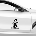 Fitness Frau Aufkleber 2 - Beispielansicht