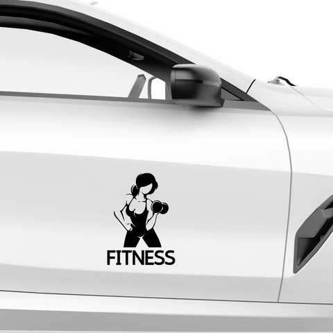 Fitness Frau Aufkleber 2 - Beispielansicht
