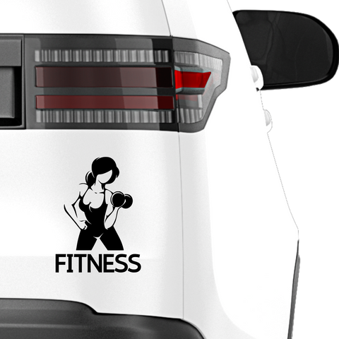 Fitness Frau Aufkleber 2 - Beispielansicht