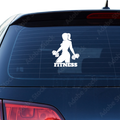 Fitness Frau Aufkleber 3 - Beispielansicht