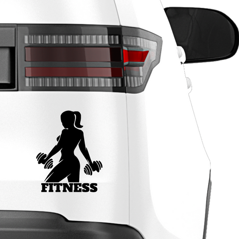 Fitness Frau Aufkleber 3 - Beispielansicht