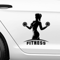 Fitness Frau Aufkleber 4 - Beispielansicht