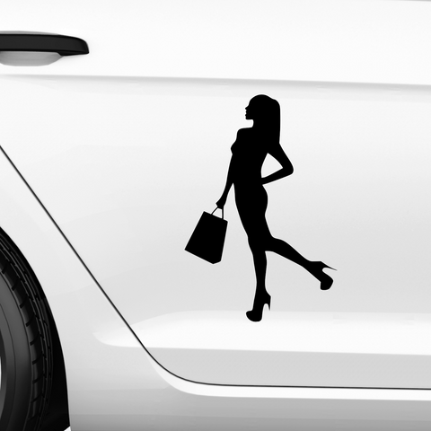 Frau mit Einkaufstaschen Nr. 2 - Beispielansicht