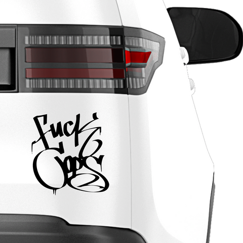 Fuck Cops Aufkleber - Beispielansicht