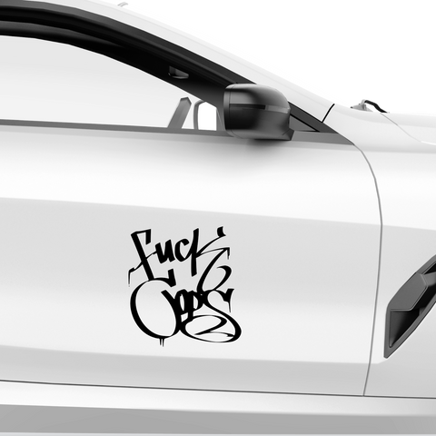 Fuck Cops Aufkleber - Beispielansicht