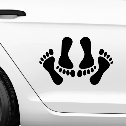 Fussabdrücke Aufkleber 1.5 - Beispielansicht