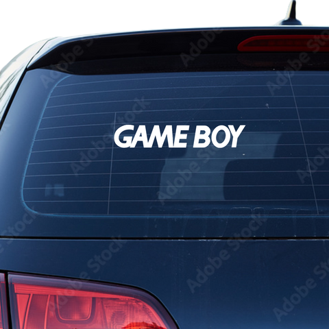 GAMEBOY Schriftzug Aufkleber - Beispielansicht