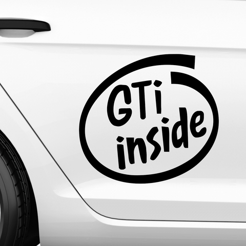 GTi Inside Aufkleber - Beispielansicht
