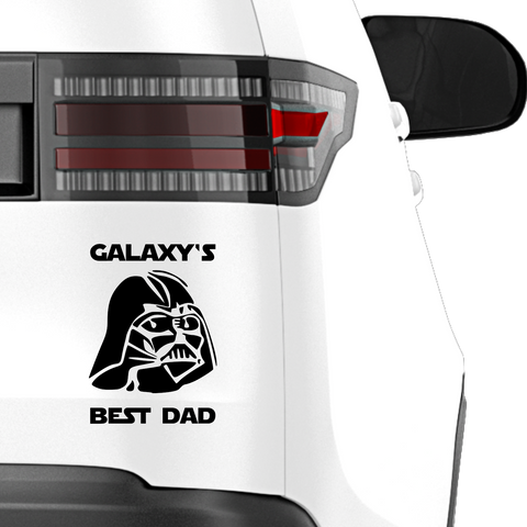 Galaxys best Dad Aufkleber - Beispielansicht
