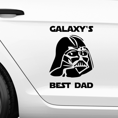 Galaxys best Dad Aufkleber - Beispielansicht