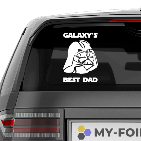 Galaxys best Dad Aufkleber - Beispielansicht