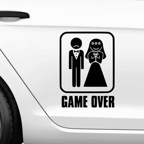 Game Over Aufkleber 3 - Beispielansicht