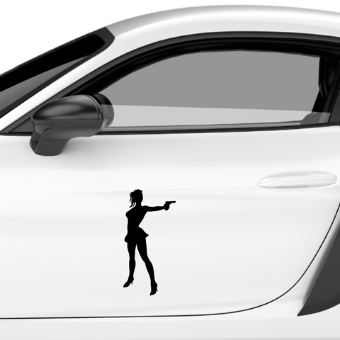 Geheimagentin Aufkleber - Beispielansicht