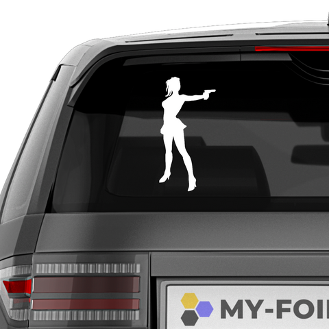 Geheimagentin Aufkleber - Beispielansicht