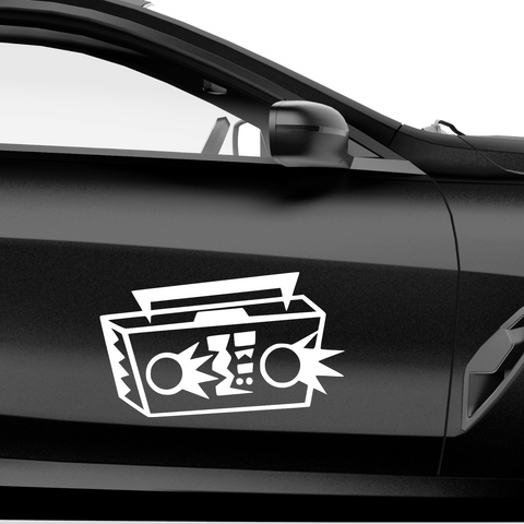 Ghettoblaster Aufkleber - Beispielansicht