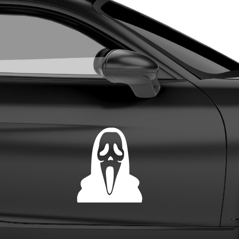 Ghostface Kapuzenmaske Aufkleber - Beispielansicht