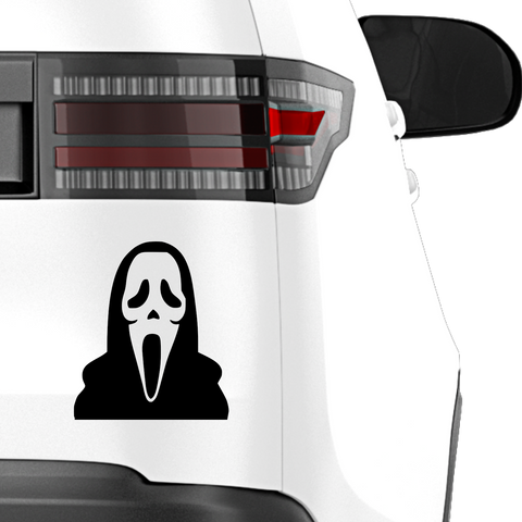 Ghostface Kapuzenmaske Aufkleber - Beispielansicht