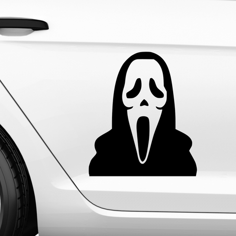 Ghostface Kapuzenmaske Aufkleber - Beispielansicht