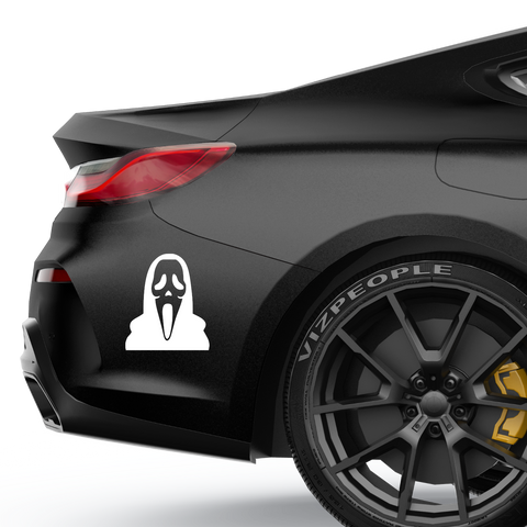 Ghostface Kapuzenmaske Aufkleber - Beispielansicht