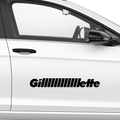 Gillllllllllette_Gillette Fakelogo Aufkleber - Beispielansicht