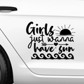 Girls just wanna have sun Aufkleber - Beispielansicht