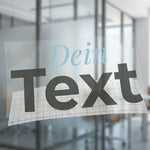 Glasbeschriftung Klebebuchstaben