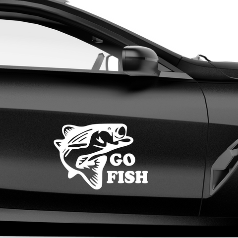 Go Fishing Aufkleber - Beispielansicht