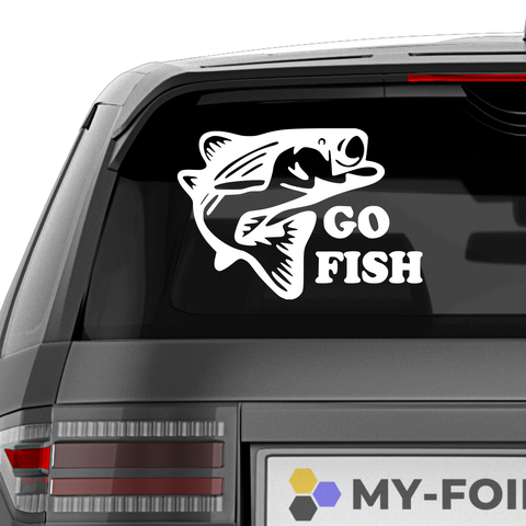 Go Fishing Aufkleber - Beispielansicht