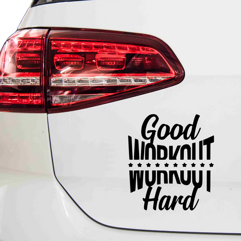 Good workout hard Aufkleber - Beispielansicht
