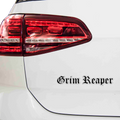 Grim Reaper Schriftzug Aufkleber - Beispielansicht