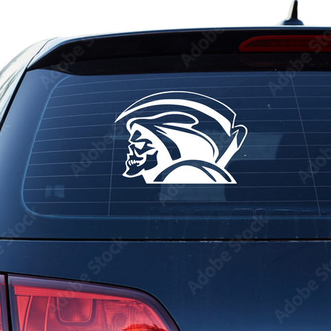 Grim Skull Sensenmann Aufkleber - Beispielansicht