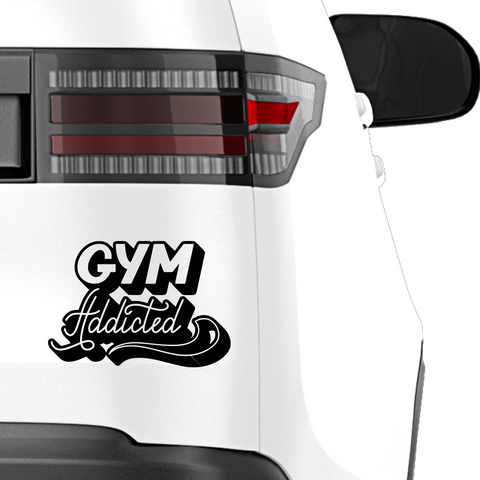 Gym Addicted Aufkleber - Beispielansicht
