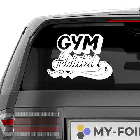 Gym Addicted Aufkleber - Beispielansicht