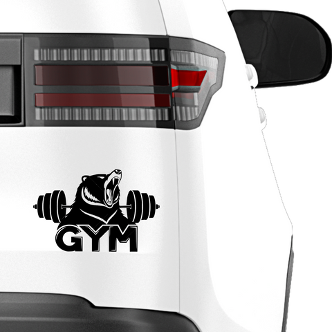 Gym Bär Aufkleber - Beispielansicht