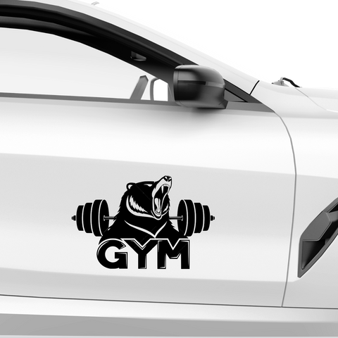 Gym Bär Aufkleber - Beispielansicht