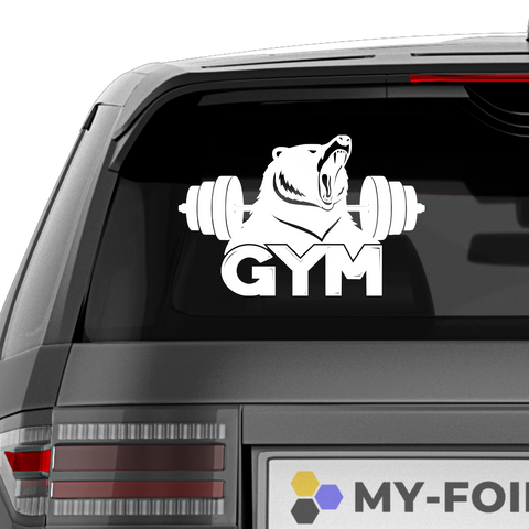 Gym Bär Aufkleber - Beispielansicht
