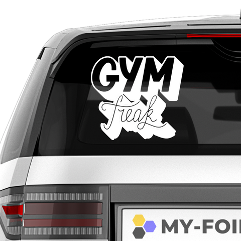 Gym Freak Aufkleber - Beispielansicht