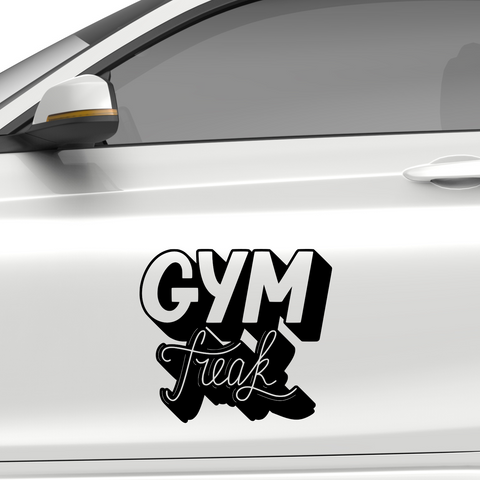 Gym Freak Aufkleber - Beispielansicht