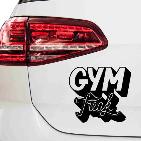Gym Freak Aufkleber - Beispielansicht