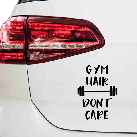 Gym Hair don't care Aufkleber - Beispielansicht
