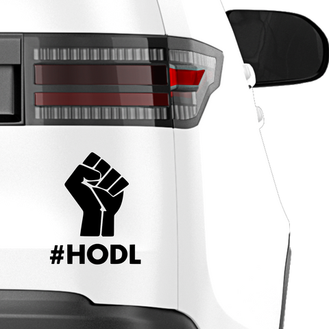 #HODL Aufkleber - Beispielansicht