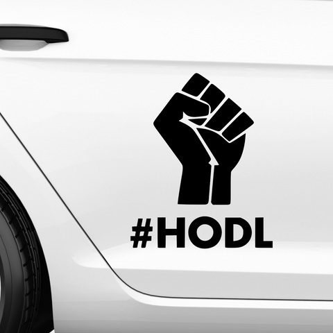 HODL Aufkleber - Beispielansicht